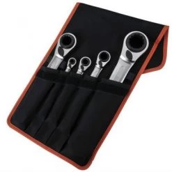 Bahco S4RM/5T - Jeu de clés polygonales à cliquet 4 en 1 - 5 pcs/étui