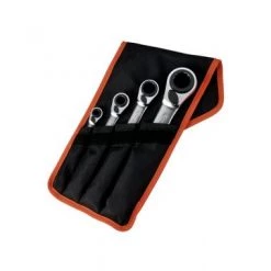 Bahco S4RM/4T - Jeu de clés polygonales à cliquet 4 en 1 - 4 pcs/étui