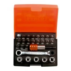 Bahco 2058/S26-2 - Jeu d'embouts et de douilles 1/4" pour vis à fente/Phillips/Pozidriv/TORX®/6 pans - 26 pcs