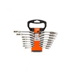 Bahco 1RM/SH8 - Jeu de clés mixtes à cliquet, métriques - 8 pcs/support en plastique