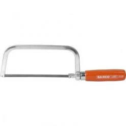 Bahco 228 - Mini-scies avec monture profilée en acier et poignée en bois 150 mm