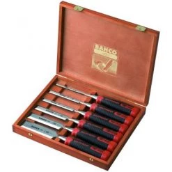 Bahco 434-S6-EUR - Jeu de ciseaux à bois anti-fissures ERGO™ - 6 pcs/coffret en bois
