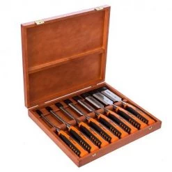 Bahco 434-S8-EUR - Jeu de ciseaux à bois anti-fissures ERGO™ - 8 pcs/coffret en bois